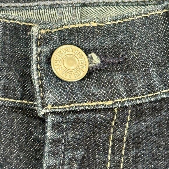 7 Seven for All Mankind Bootcut Boot Cut Dark Wash Rhinestone Pocket Jeans 28 - Picture 10 of 16